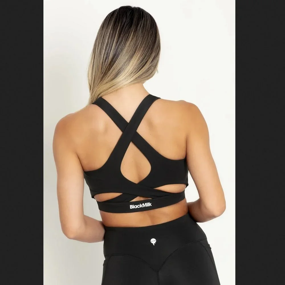 NWT Blackmilk Power Up Cut Out Crop Sports Bra - Picture 2 of 3